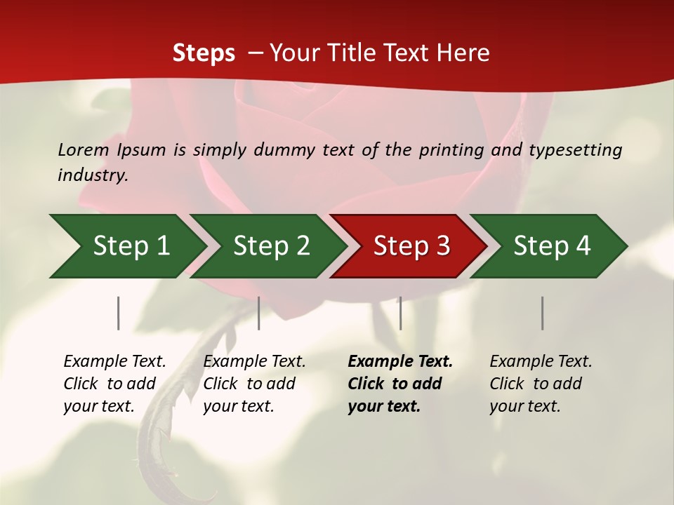 Plant Leaf Rose PowerPoint Template
