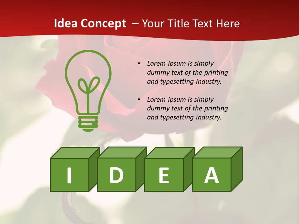 Plant Leaf Rose PowerPoint Template