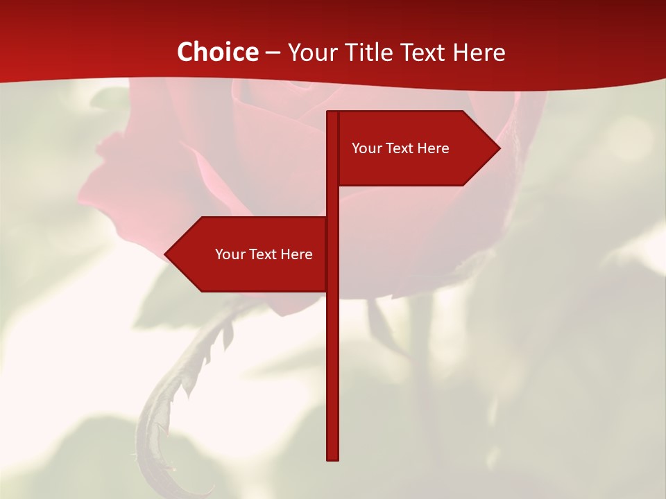 Plant Leaf Rose PowerPoint Template