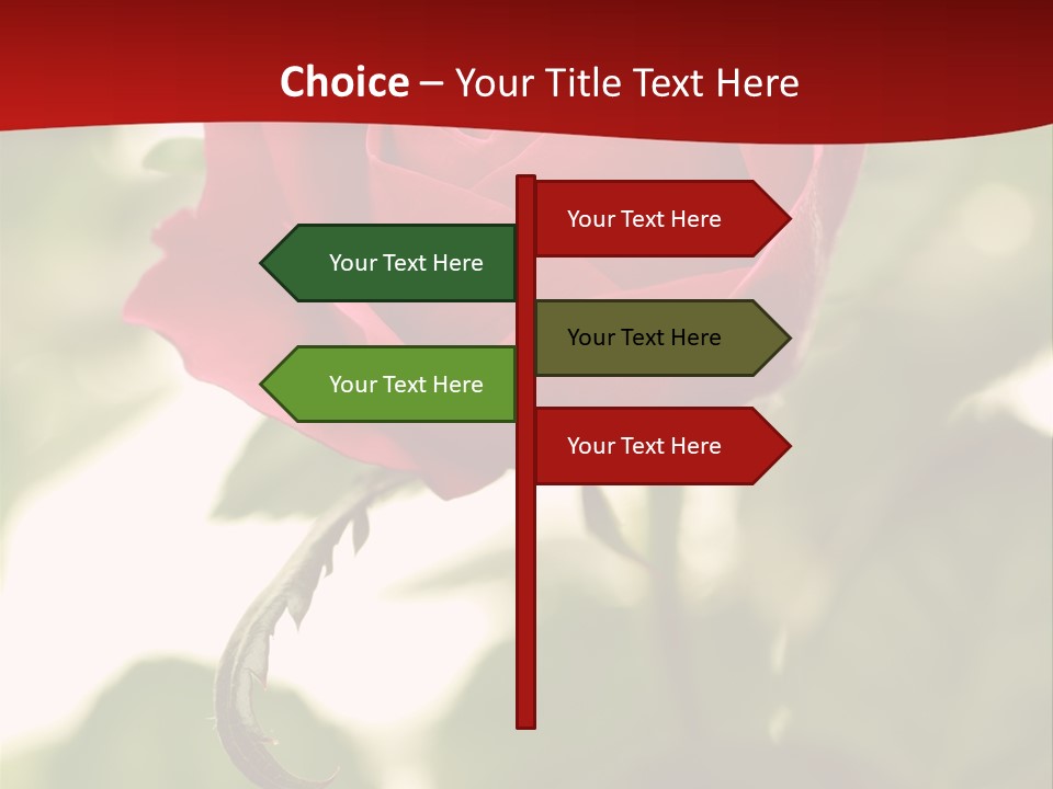 Plant Leaf Rose PowerPoint Template
