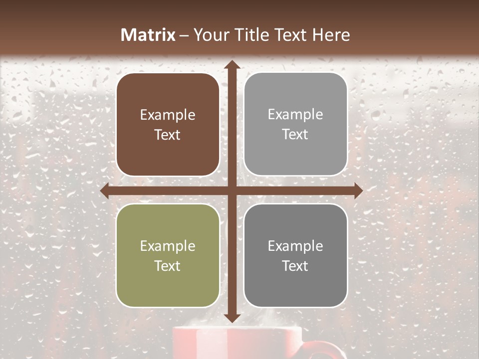 Hot Teacup Window PowerPoint Template