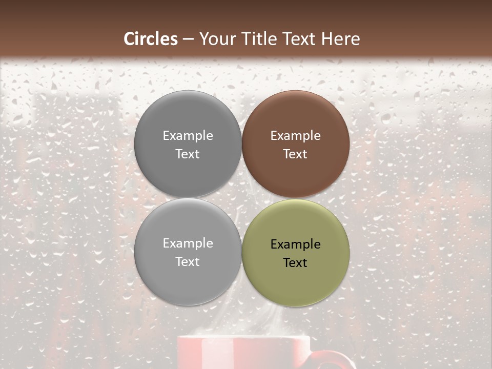 Hot Teacup Window PowerPoint Template