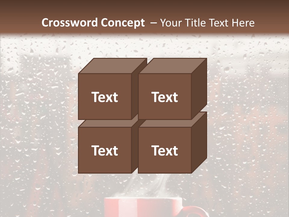 Hot Teacup Window PowerPoint Template