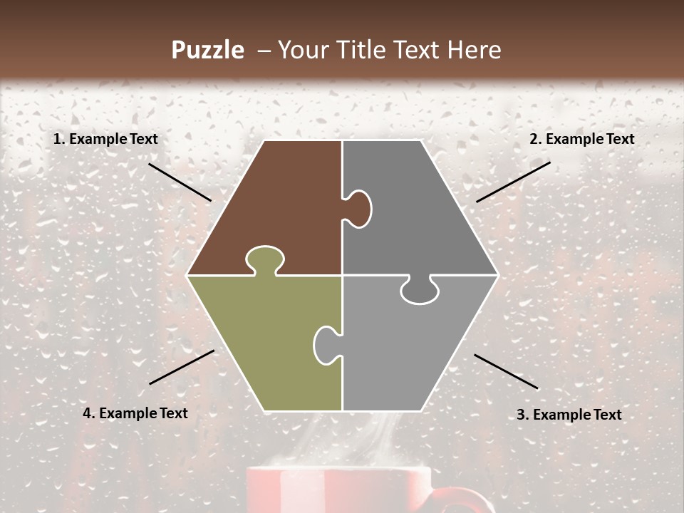 Hot Teacup Window PowerPoint Template