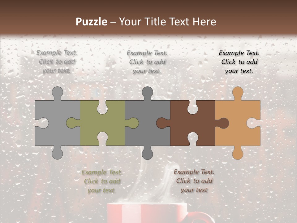 Hot Teacup Window PowerPoint Template