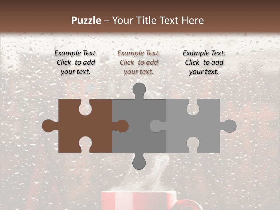 Hot Teacup Window PowerPoint Template