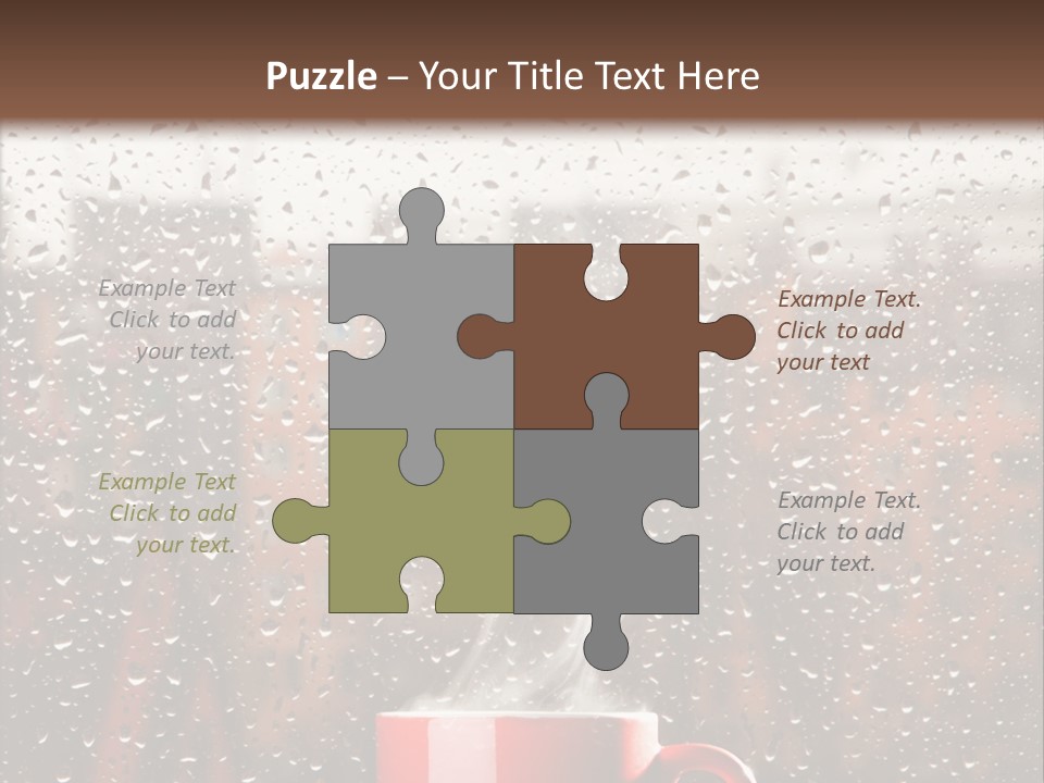 Hot Teacup Window PowerPoint Template