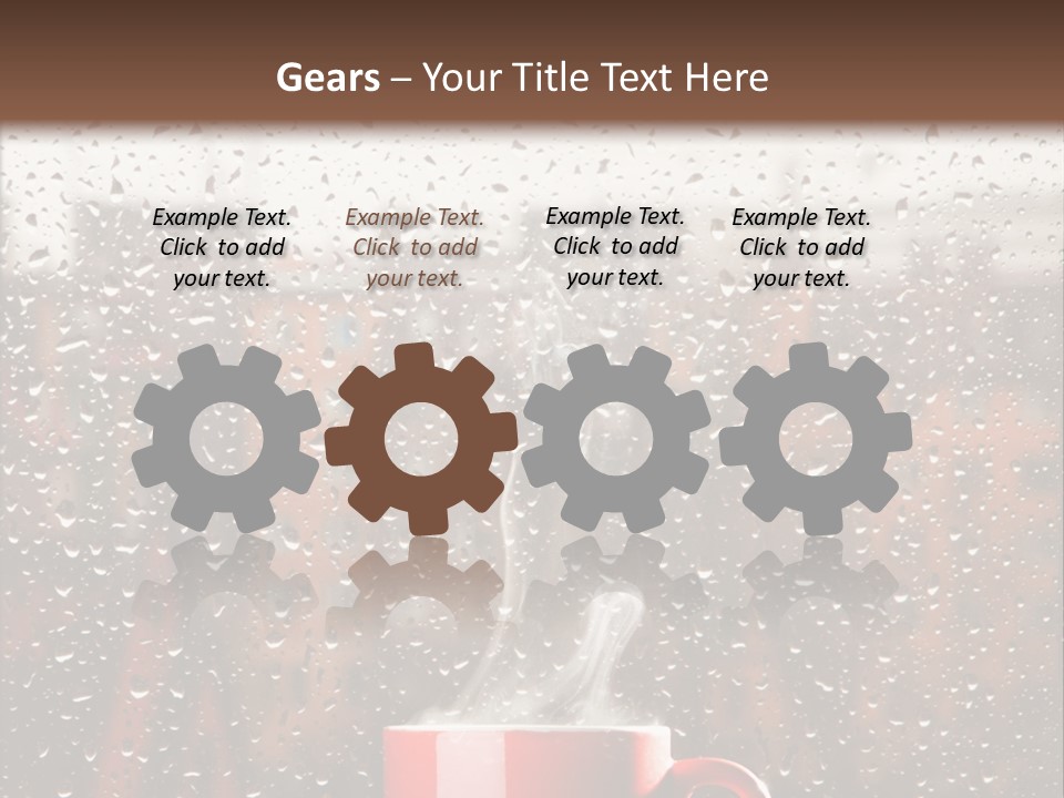 Hot Teacup Window PowerPoint Template