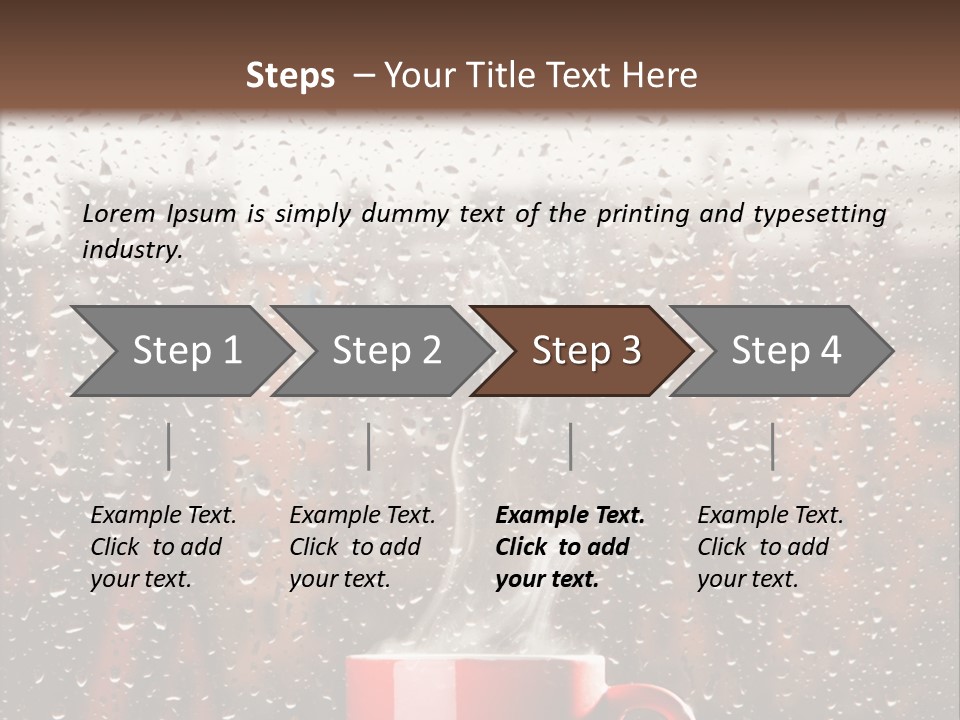 Hot Teacup Window PowerPoint Template
