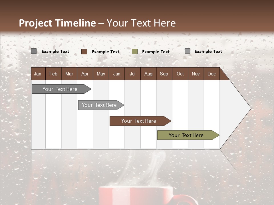 Hot Teacup Window PowerPoint Template