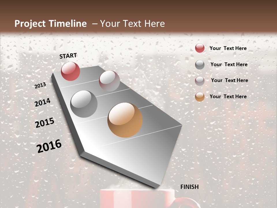 Hot Teacup Window PowerPoint Template