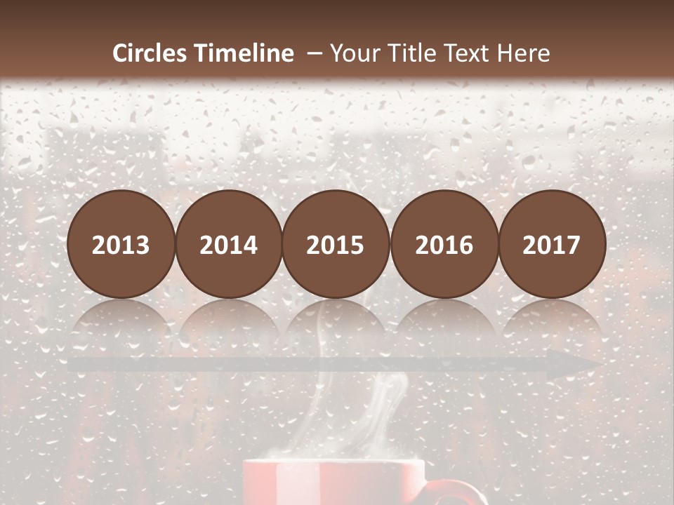 Hot Teacup Window PowerPoint Template