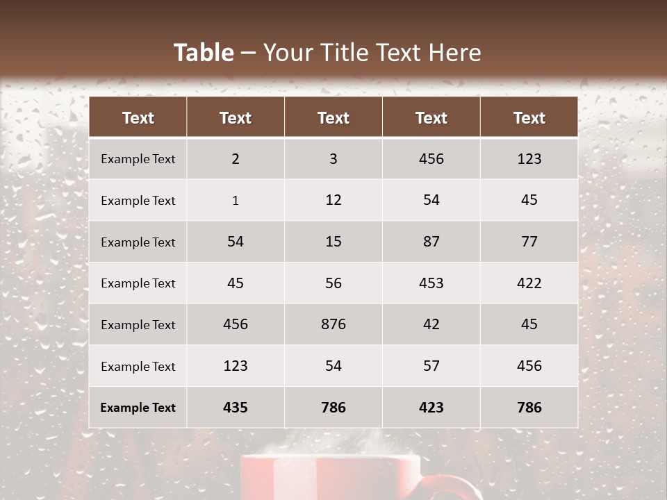 Hot Teacup Window PowerPoint Template