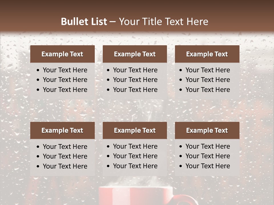 Hot Teacup Window PowerPoint Template