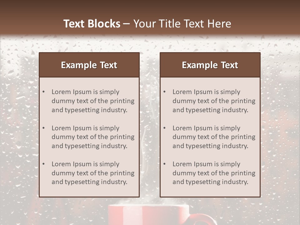 Hot Teacup Window PowerPoint Template