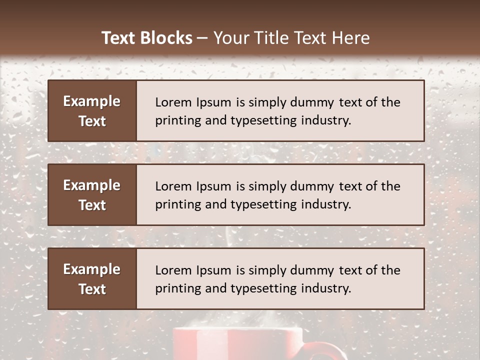 Hot Teacup Window PowerPoint Template