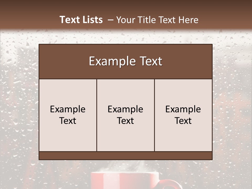 Hot Teacup Window PowerPoint Template