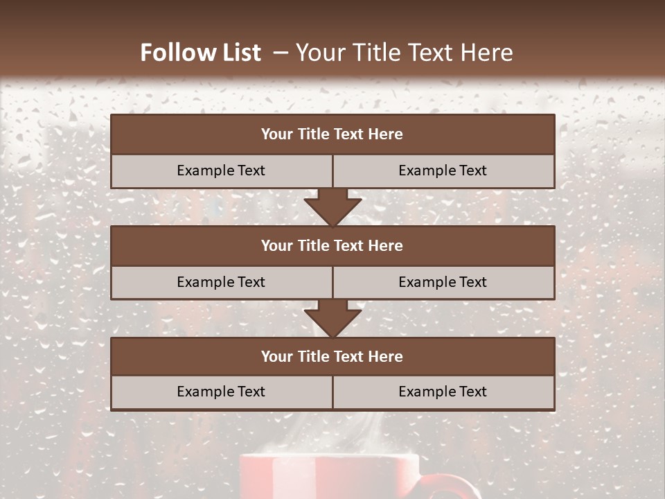 Hot Teacup Window PowerPoint Template