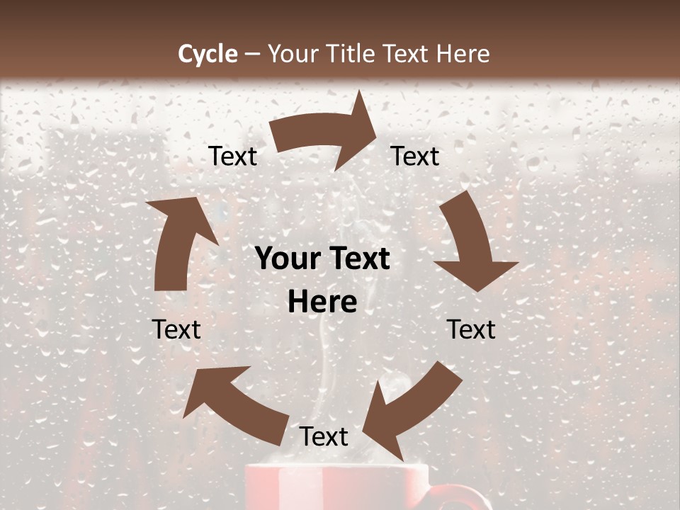 Hot Teacup Window PowerPoint Template