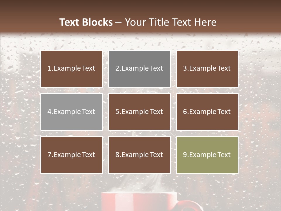 Hot Teacup Window PowerPoint Template