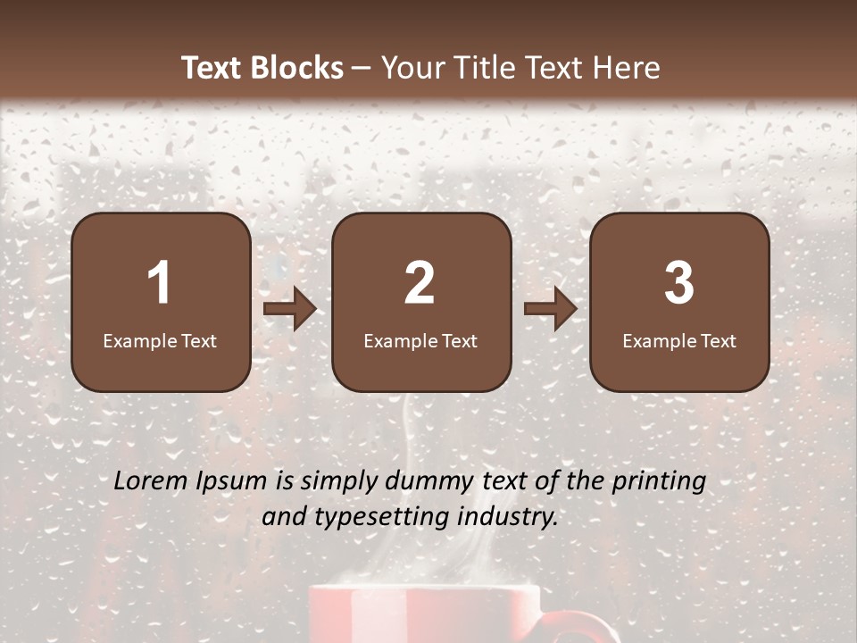 Hot Teacup Window PowerPoint Template