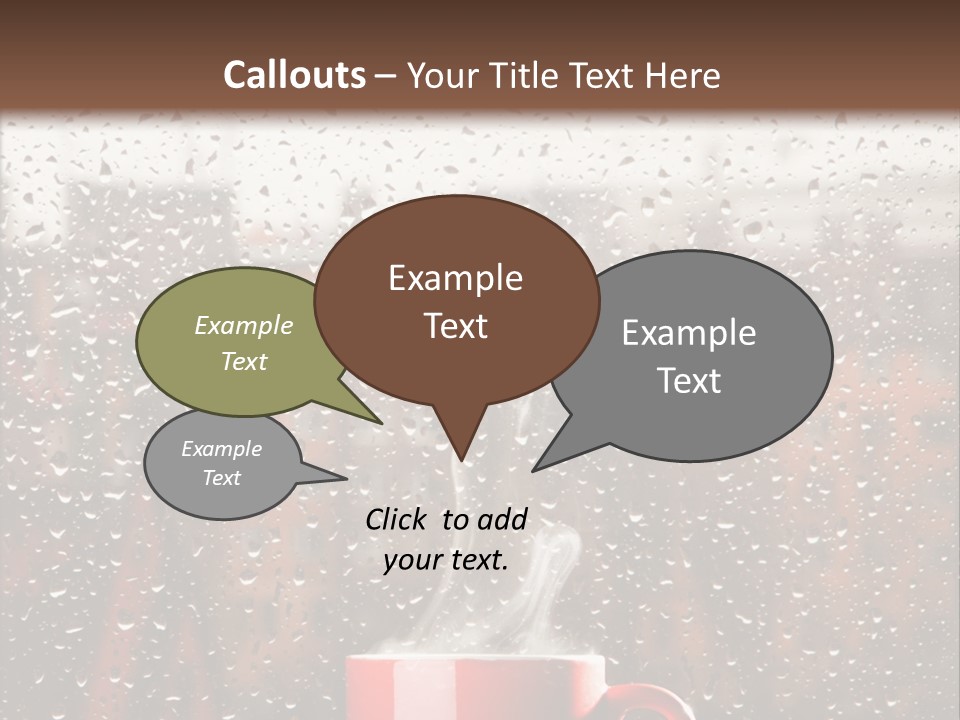 Hot Teacup Window PowerPoint Template