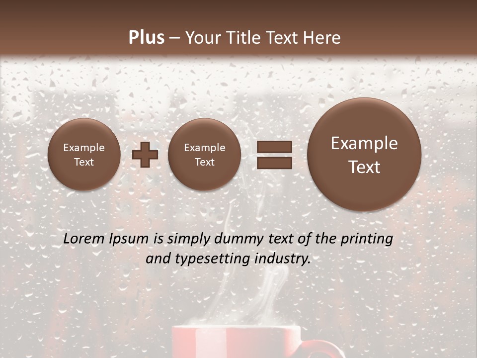 Hot Teacup Window PowerPoint Template
