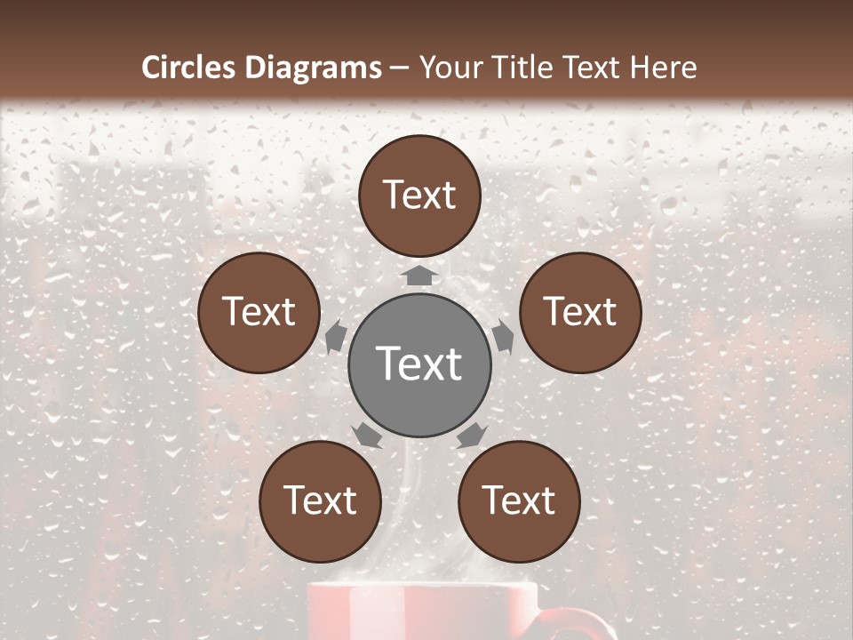 Hot Teacup Window PowerPoint Template