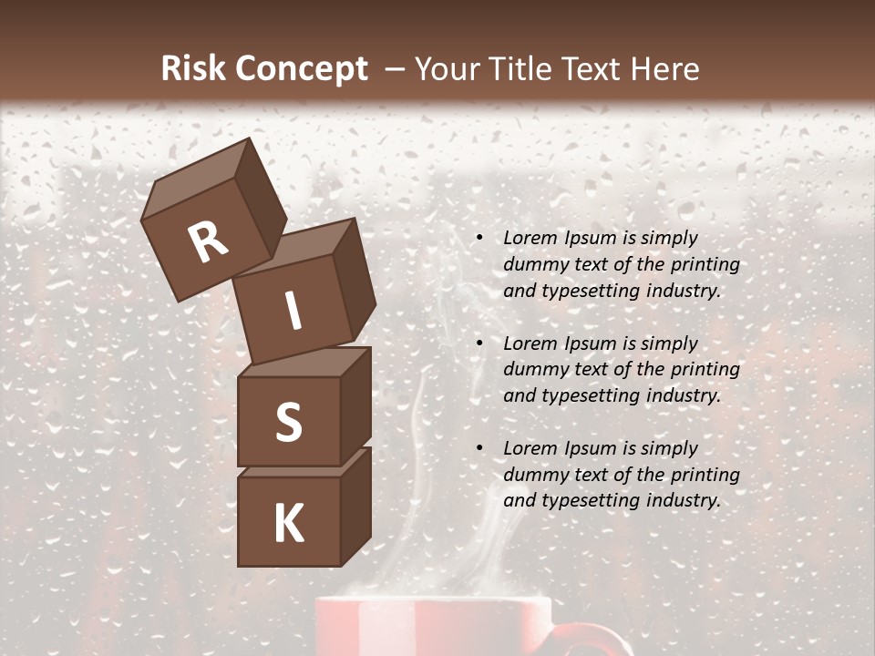 Hot Teacup Window PowerPoint Template