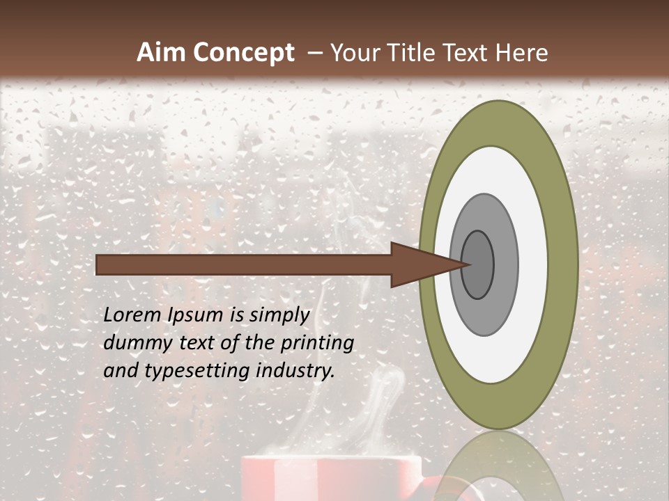 Hot Teacup Window PowerPoint Template