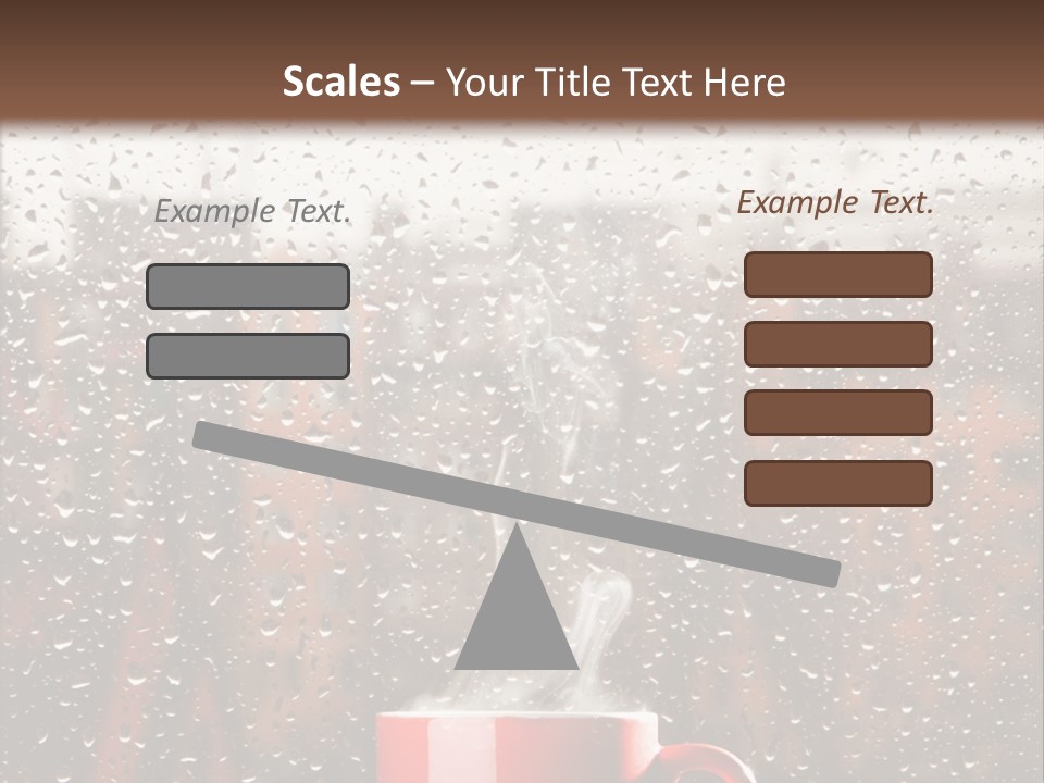 Hot Teacup Window PowerPoint Template