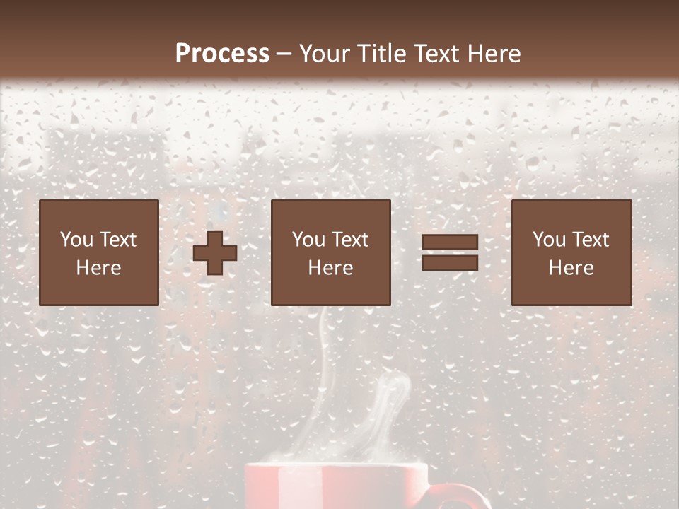 Hot Teacup Window PowerPoint Template