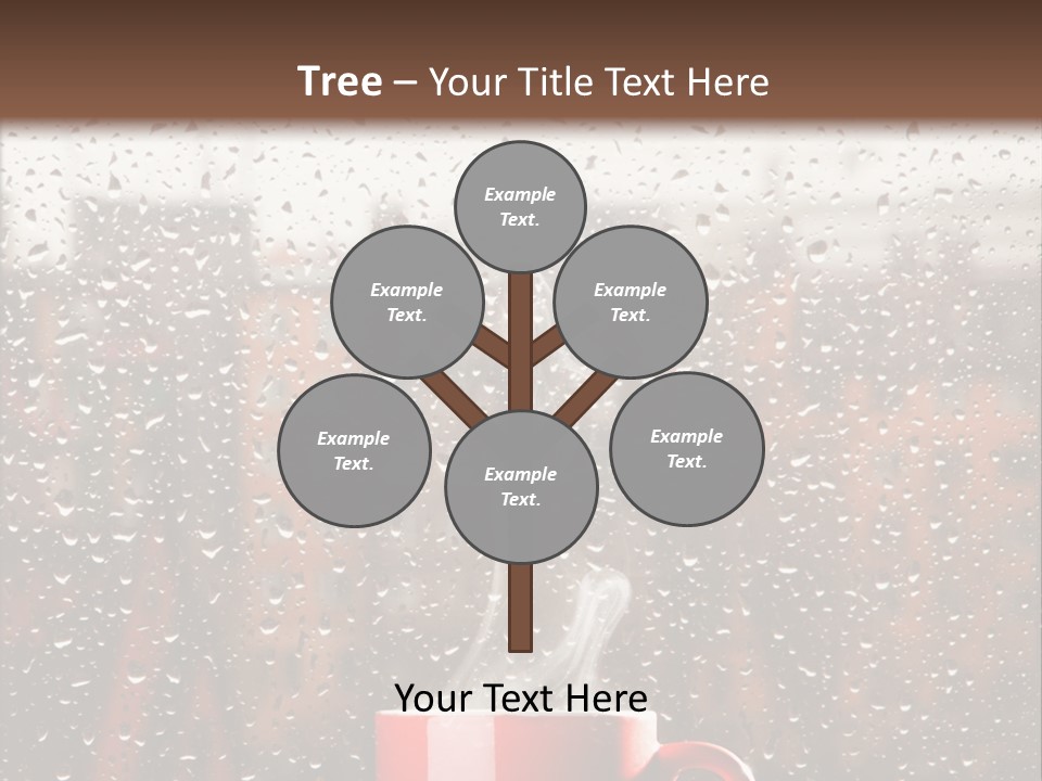 Hot Teacup Window PowerPoint Template