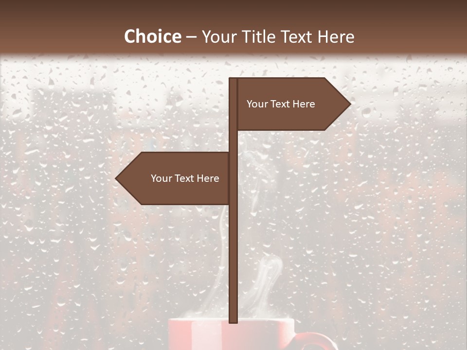 Hot Teacup Window PowerPoint Template