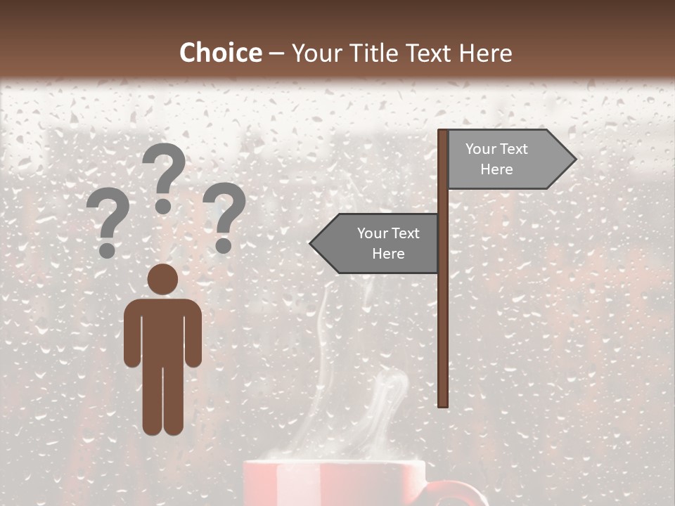 Hot Teacup Window PowerPoint Template