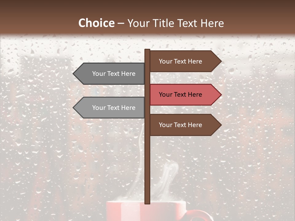 Hot Teacup Window PowerPoint Template
