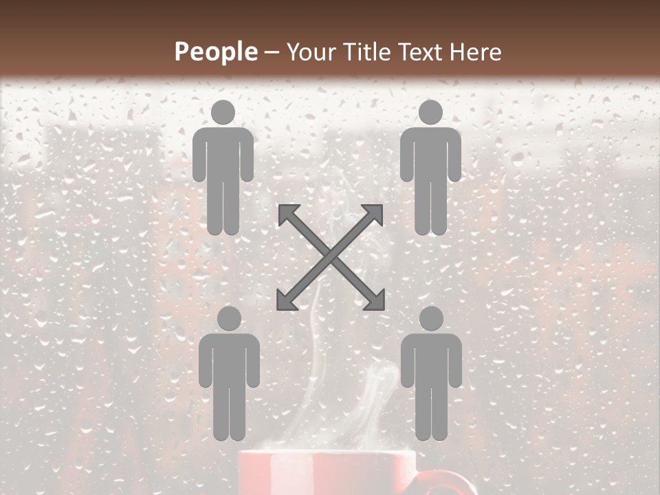 Hot Teacup Window PowerPoint Template