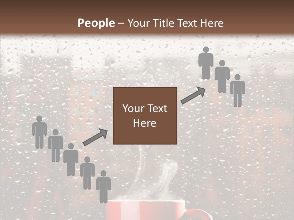 Hot Teacup Window PowerPoint Template