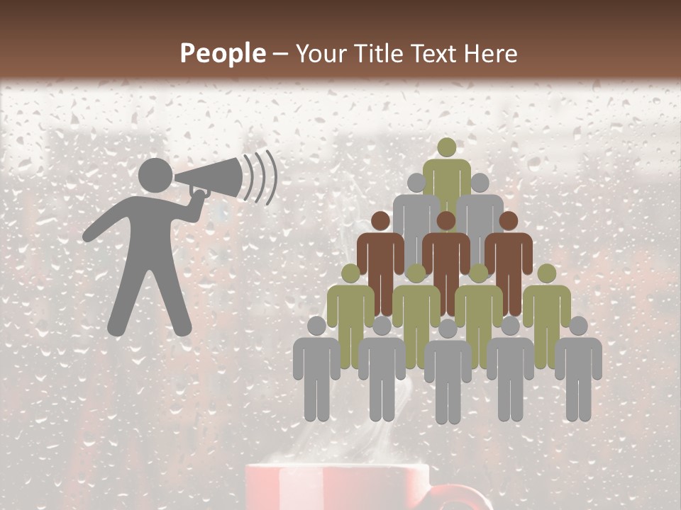 Hot Teacup Window PowerPoint Template