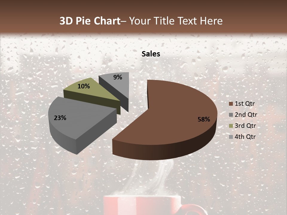 Hot Teacup Window PowerPoint Template