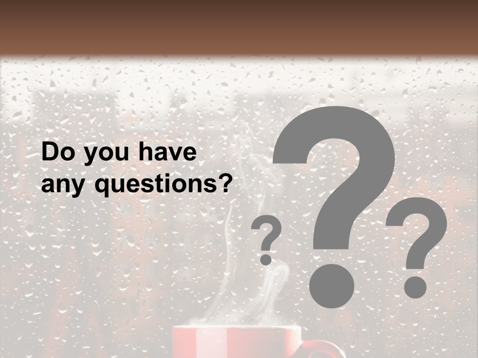 Hot Teacup Window PowerPoint Template