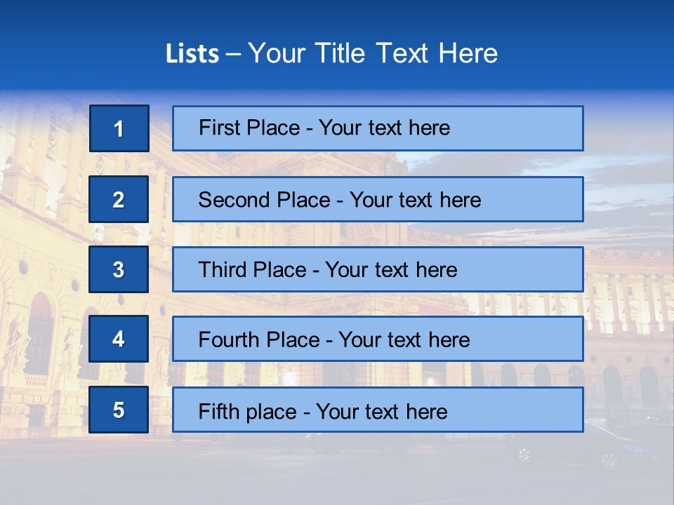 Europe Palace Architecture PowerPoint Template