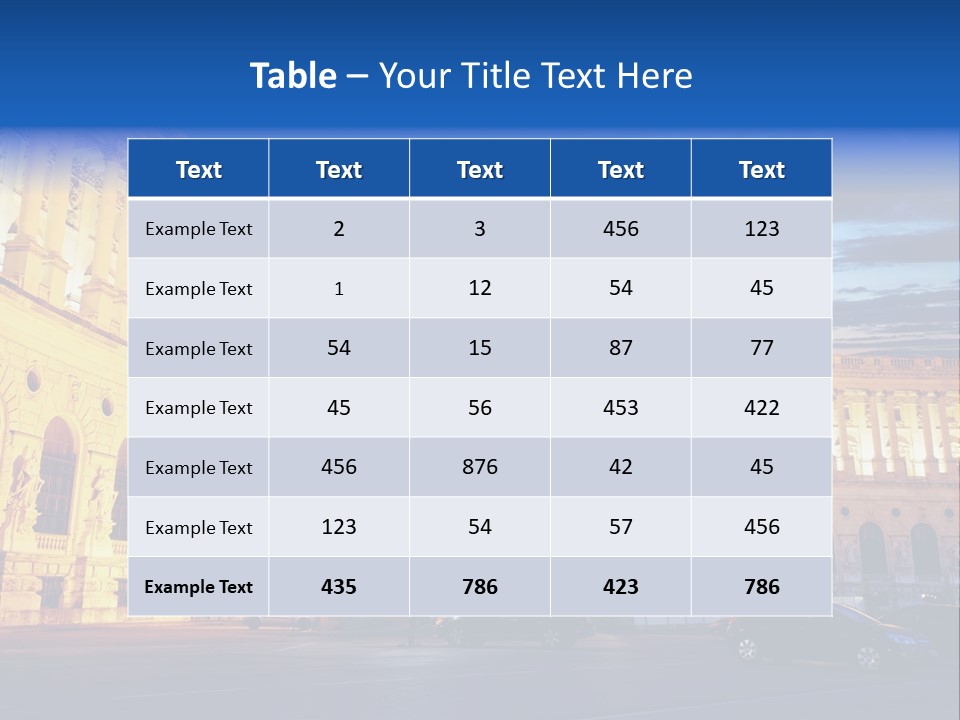 Europe Palace Architecture PowerPoint Template