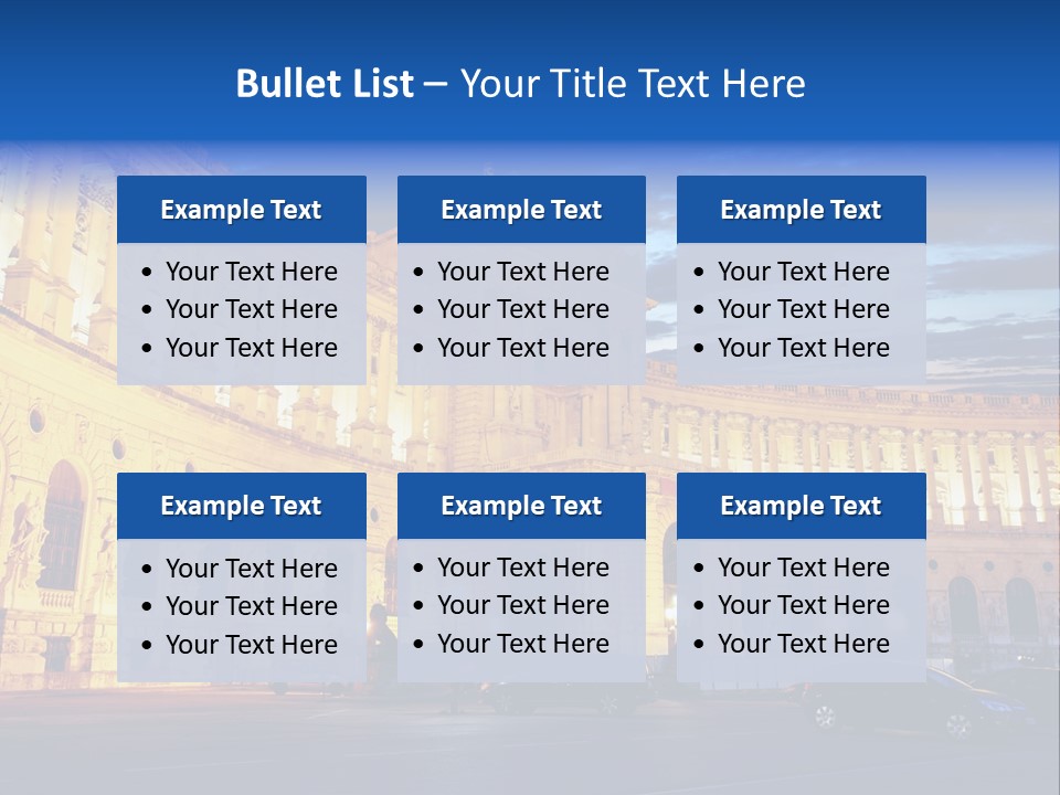 Europe Palace Architecture PowerPoint Template