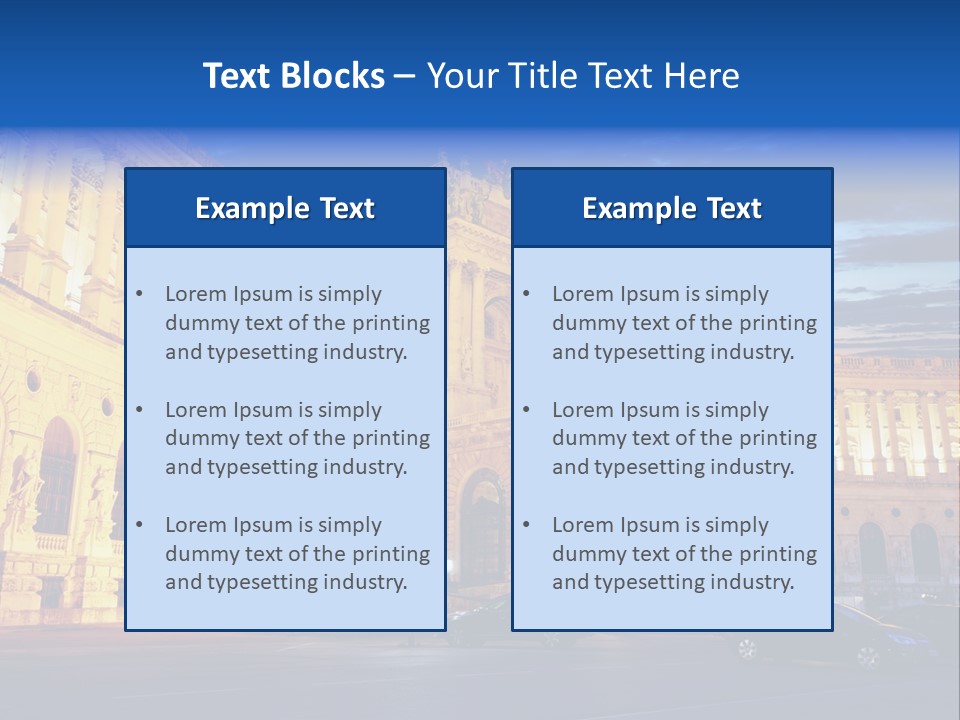 Europe Palace Architecture PowerPoint Template
