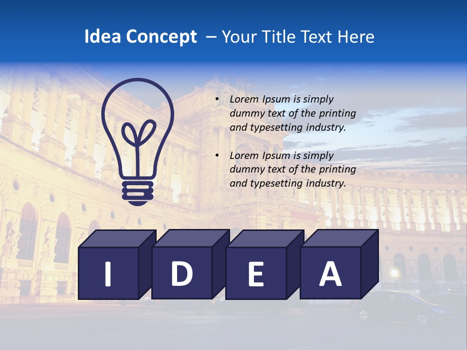 Europe Palace Architecture PowerPoint Template