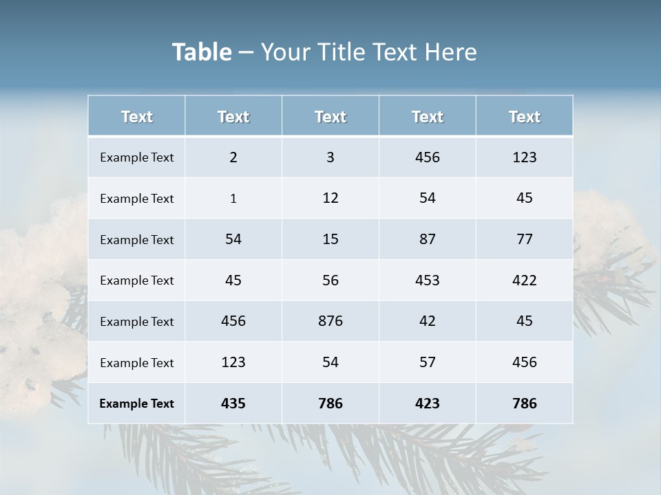 Winter Songbird Titmouse Red Winter Berries PowerPoint Template