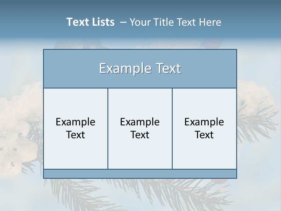 Winter Songbird Titmouse Red Winter Berries PowerPoint Template