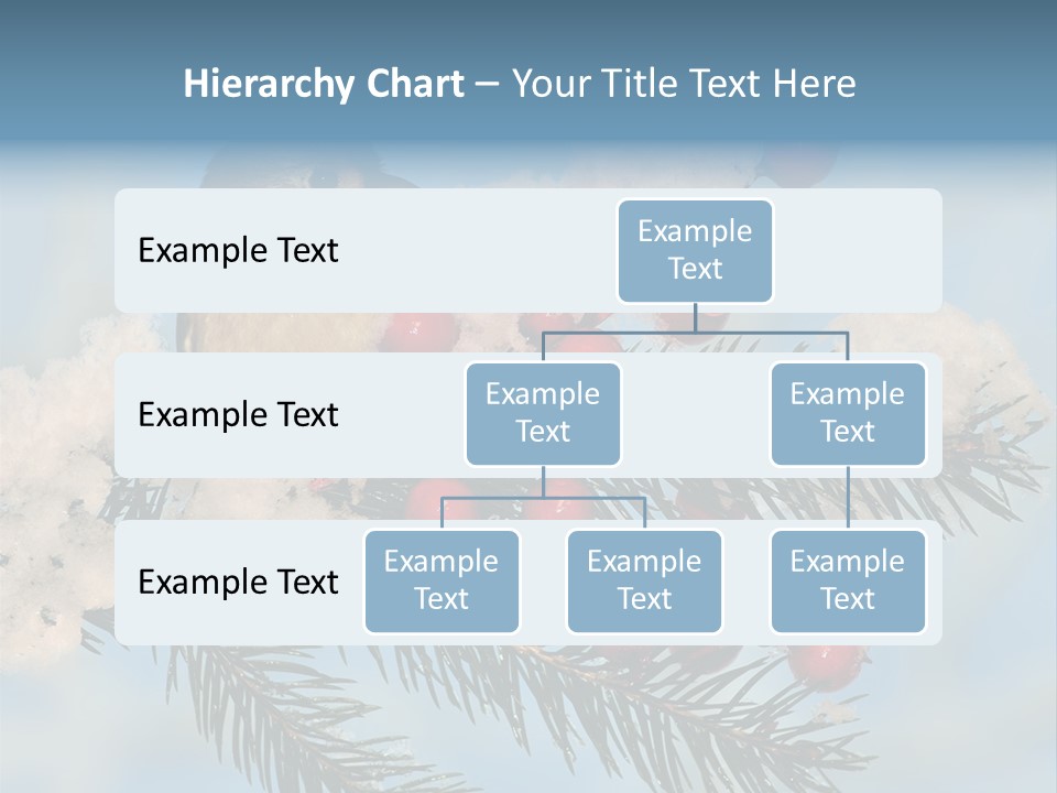 Winter Songbird Titmouse Red Winter Berries PowerPoint Template