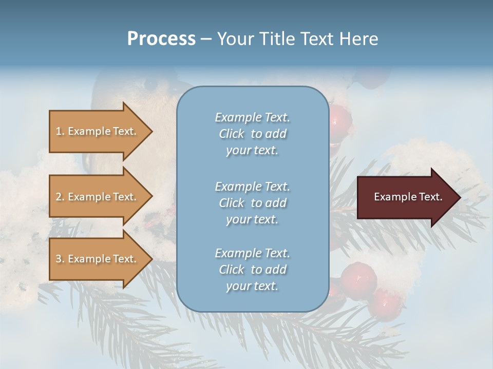 Winter Songbird Titmouse Red Winter Berries PowerPoint Template